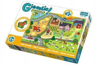Puzzle zvířátka Gigantic Venkov 12ks v krabici 40x27x6cm 2+
