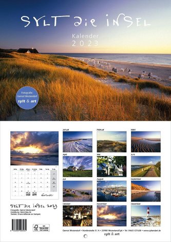 Sylt-die Insel 2023 A4 Querkalender