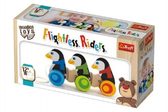 Tučniaky na kolieskach drevené 3ks Wooden Toys v krabici 26,5x14x7cm 12m+