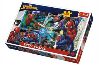 Puzzle Spiderman zachraňuje Disney koláž 41x27, 5cm 160 dielikov v krabici 29x19x4cm
