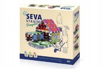 Stavebnica Seva Staviame Bungalov plast 548 dielikov v krabici 35x33x7cm