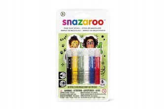 Obličejové barvy v tužce 6ks karneval na kartě 12x21cm