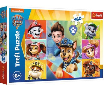 Puzzle Stretnutie Tlapková patrola / Paw patrol 160 dielikov 41x27, 5cm v krabici 29x19x4cm