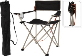 Kempingová židle skládací PROGARDEN černá