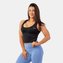 Dámské tílko Crop Top Sporty Slim Fit Black - NEBBIA - Velikost: M
