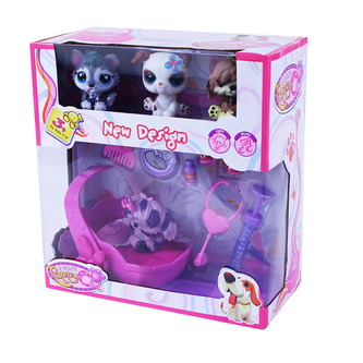 Zvieratká 4 ks s doplnkami a prenoskou svetlo zvuk ( rôzne druhy )