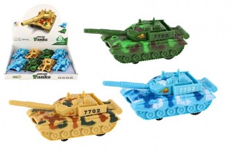 Tank plast 16cm na zotrvačník na batérie so svetlom so zvukom - výber z 3 farieb