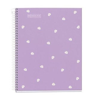 Miquelrius Květiny A5 poznámkový blok 90 g - fialový