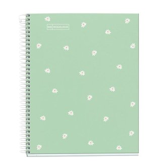 Miquelrius Květiny A5 poznámkový blok 90 g - zelený