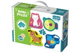 Puzzle baby Zvieratká 4 x 2 dieliky v krabici 27x19x6cm 1+