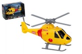 Helikoptéra/vrtulník záchranářský plast 20cm na baterie se světlem se zvukem v krabici