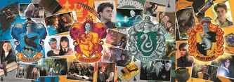 Panoramatické puzzle Harry Potter: Štyri bradavické koľaje 1000 dielikov