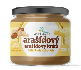 Dr.Natural Arašídový krém s bílou čokoládou 220 g