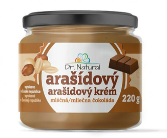 Dr.Natural Arašídový krém s mléčnou čokoládou 220 g