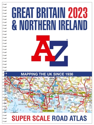 Great Britain A-Z Super Scale Road Atlas 2023 (A3 Spiral)