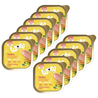 WOW paštika Kuřecí s karotkou Junior 11x150g