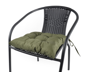 Zahradní prošívaný sedák na židli TRENTO zelená 42x42 cm Mybesthome