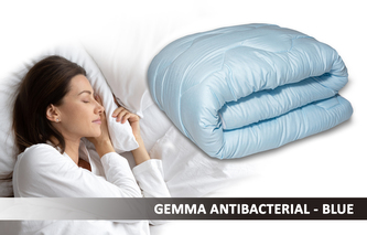Prošívaná antialergická celoroční přikrývka GEMMA ANTIBACTERIAL modrá 200x220 cm MyBestHome