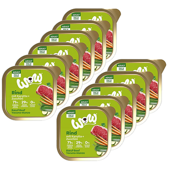 WOW paštika Hovězí s karotkou Adult 11x150g