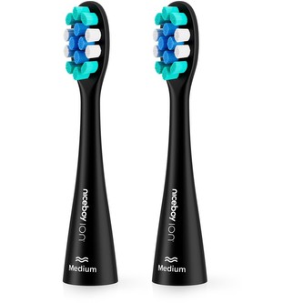 Niceboy ION Sonic toothbrush heads 2 pcs Medium black
