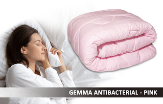 Prošívaná antialergická celoroční přikrývka GEMMA ANTIBACTERIAL růžová 200x220 cm MyBestHome
