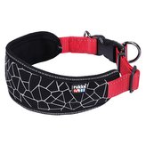 Rukka Cube Soft obojok extra mäkký červený/čierny M (30-50cm/2,5cm)