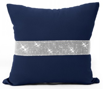 Polštář GLAM se zirkony granátová 40x40 cm Mybesthome