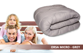 Prošívaná antialergická celoroční přikrývka ORSA MICRO šedá 200x220 cm MyBestHome