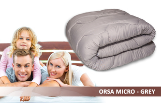 Prošívaná antialergická celoroční přikrývka ORSA MICRO šedá 200x220 cm MyBestHome