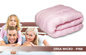 Prošívaná antialergická celoroční přikrývka ORSA MICRO růžová 200x220 cm MyBestHome