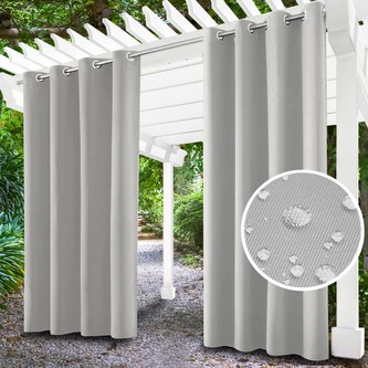 Vonkajší záhradný záves s krúžkami MALIBU svetlo šedá 155x240 cm (cena za 1 kus) MyBestHome Vonkajší záhradný záves s krúžkami MALIBU svetlo šedá 155x240 cm (cena za 1 kus) MyBestHome