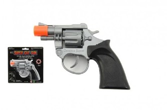 Pistole kapslovka 8 ran plast 14cm na kartě