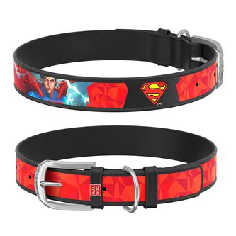Waudog obojek kožený DC Superman (37-48cm/2,5cm)