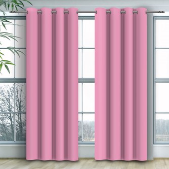 Dekorační závěs s kroužky COLOR 250 růžová 140x250 cm (cena za 1 kus) MyBestHome