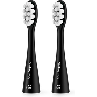 Niceboy ION Sonic toothbrush heads 2 pcs Soft black