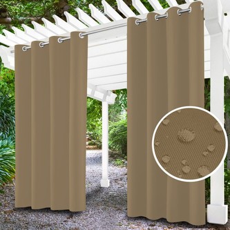 Vonkajší záhradný záves s krúžkami MALIBU tmavo béžová 155x220 cm, (cena za 1 kus) MyBestHome Vonkajší záhradný záves s krúžkami MALIBU tmavo béžová 155x220 cm, (cena za 1 kus) MyBestHome