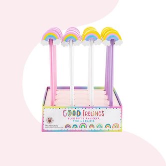 Tužka s gumou - duha mix barev