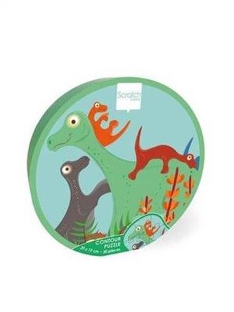 Scratch, Puzzle konturowe Dinozaury (30 elementów)