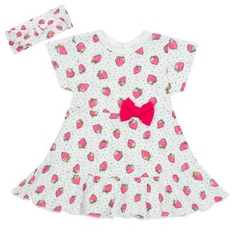 Kojenecké bavlněné šatičky s čelenkou New Baby Strawbery - velikost 68 (4-6m)