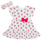 Kojenecké bavlněné šatičky s čelenkou New Baby Strawbery - velikost 86 (12-18m)
