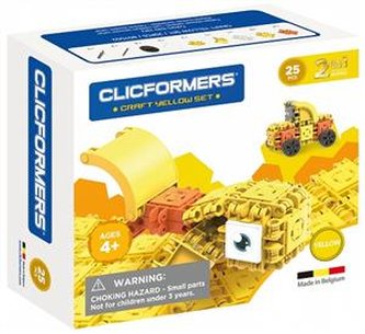 Clicformers Craft Set Yellow 25 elementów