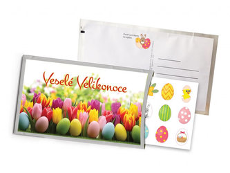 Přání s dárkem: Velikonoce/Tulipány