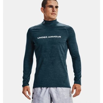 Pánské tričko ColdGear Armour Fitted Twst Blue - Under Armour - Velikost: M