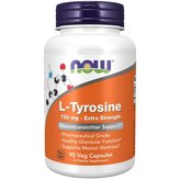 L-tyrosin Extra Silný 750 mg - NOW Foods - 90 kaps.