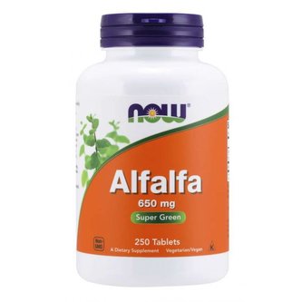 Alfalfa 650 mg - NOW Foods - 250 tab.