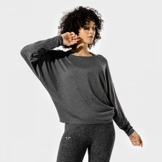 Dámské Tričko Batwing Top Black Marl - SQUATWOLF - Velikost: M