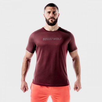 Tričko LAB360º Recycled Mesh Tee Tawny Port - SQUATWOLF - Velikost: M
