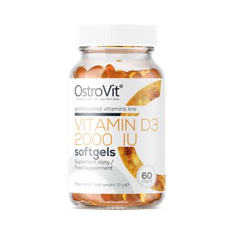 Vitamín D3 2000 IU softgels - OstroVit - 60 kaps.