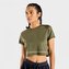 Dámské tričko Flux CropTop Khaki - SQUATWOLF - Velikost: XS