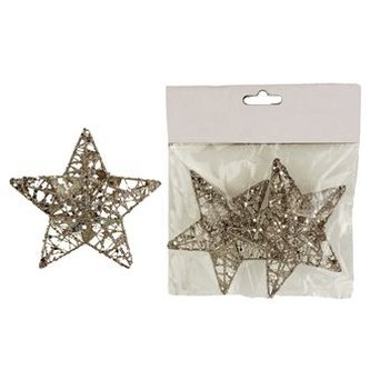 Dekorace hvězda, 2ks X1501/ZL